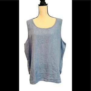 Eileen Fisher Woman linen sleeveless blouse size 3X